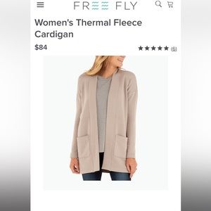 Free Fly Women’s Thermal Fleece Cardigan color:Dune size small NWT